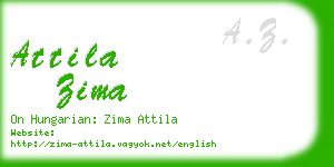 attila zima business card
